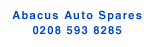 Sponsor Abacus Auto Spares - Tel: 0208 593 8285 - Link to Ebay Store